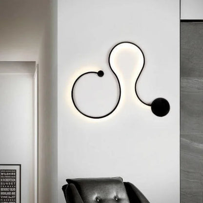 Applique Murale LED Design Nordique Moderne en Métal pour Salon et Chambre