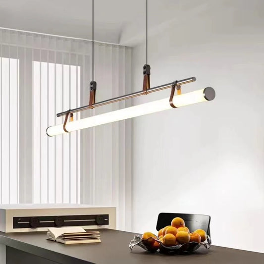 Suspension LED moderne en métal pour salle à manger et bureau