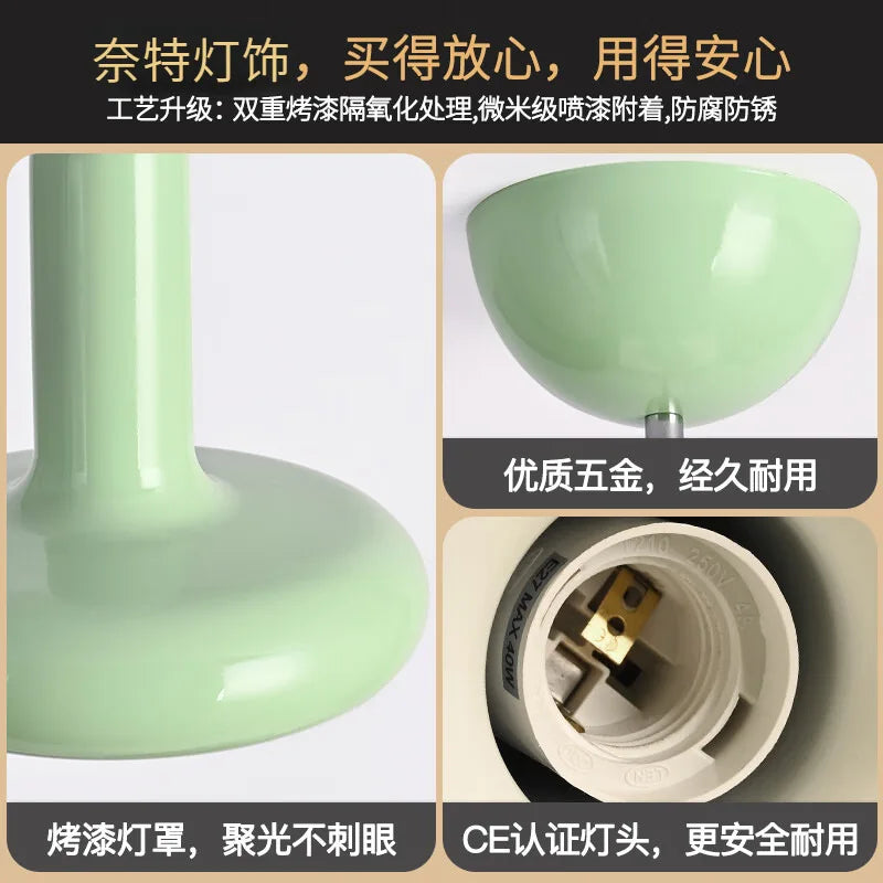 Suspension design danois Macaron en aluminium style Bauhaus moderne