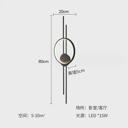 Applique Murale LED Nordique Moderne en Aluminium pour Salon et Chambre