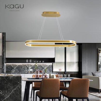 Suspension LED en aluminium au design nordique moderne, lumière chaude ajustable