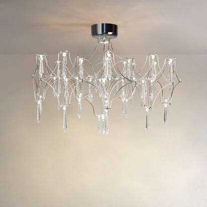 Suspension moderne en cristal pour salon et chambre, éclairage LED dimmable