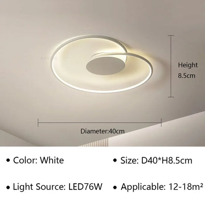 Plafonnier LED Moderne en Aluminium et Acrylique, Luminaire Décoratif pour Salon et Bureau