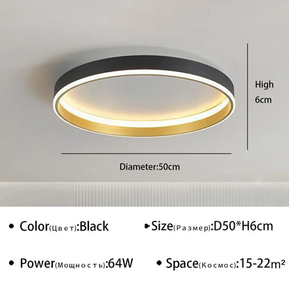 Plafonnier LED moderne en aluminium pour intérieur design élégant