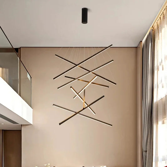 Suspension LED moderne en alliage pour salon et salle à manger, lumière chaude réglable