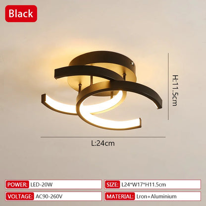 Plafonnier LED moderne dimmable à télécommande, design contemporain en aluminium, lumière chaude ou blanche, installation en surface