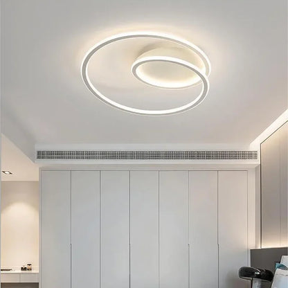 Plafonnier LED Moderne en Aluminium et Acrylique, Luminaire Décoratif pour Salon et Bureau