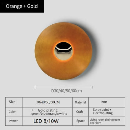 Applique Murale LED Ronde UFO en Fer, Design Moderne et Ambiance Chaleureuse
