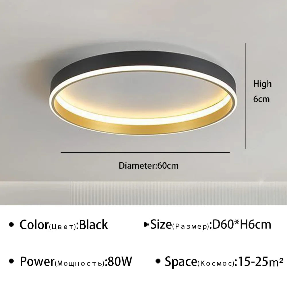 Plafonnier LED moderne en aluminium pour intérieur design élégant