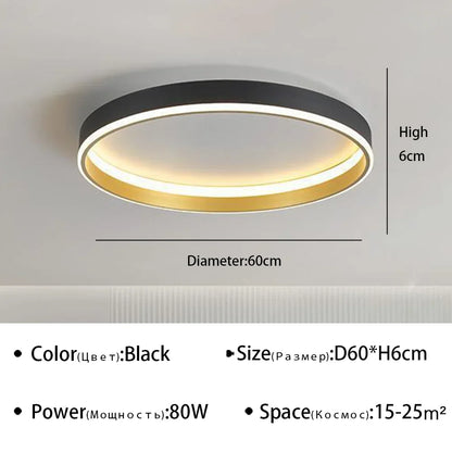 Plafonnier LED moderne en aluminium pour intérieur design élégant