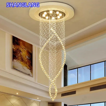 Lustre moderne en cristal K9 LED pour cuisine et salle à manger