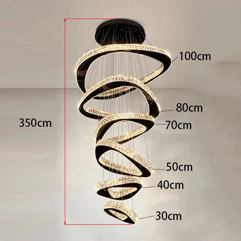 Lustre moderne en cristal et fer forgé, éclairage LED dimmable pour salon