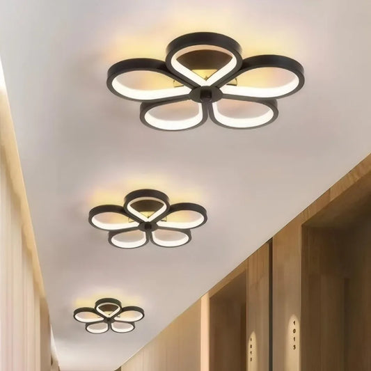 Plafonnier LED moderne minimaliste en aluminium pour salon et couloir, lumière chaude réglable