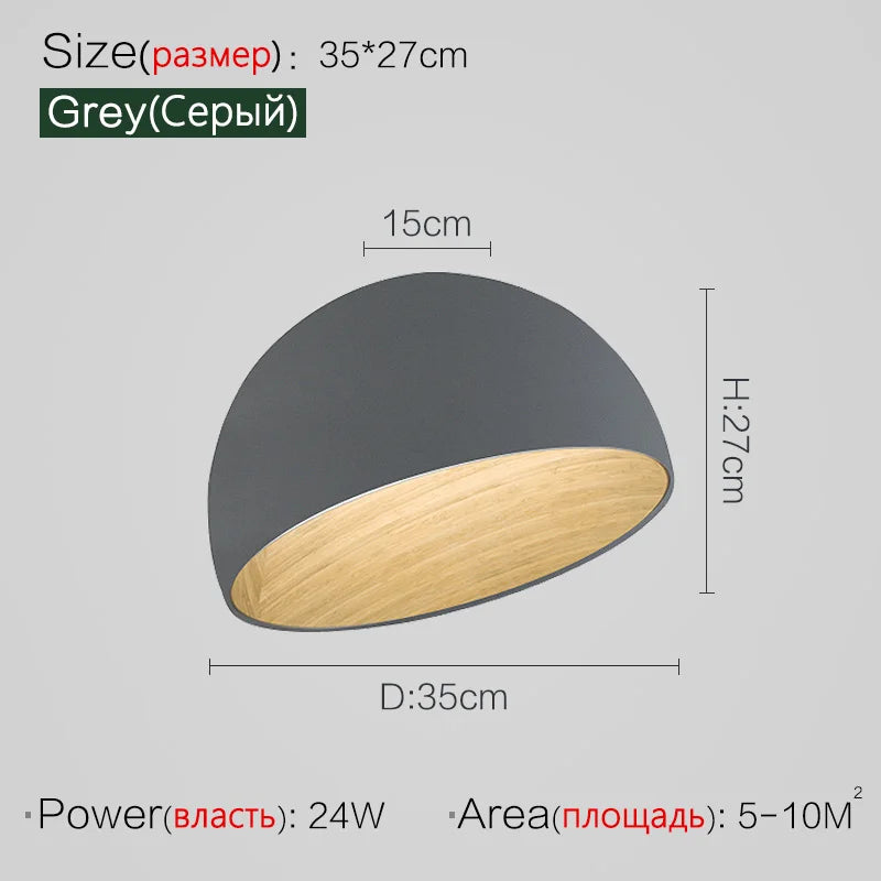 Plafonnier Incliné en Bois au Design Nordique Moderne pour Salon et Hall