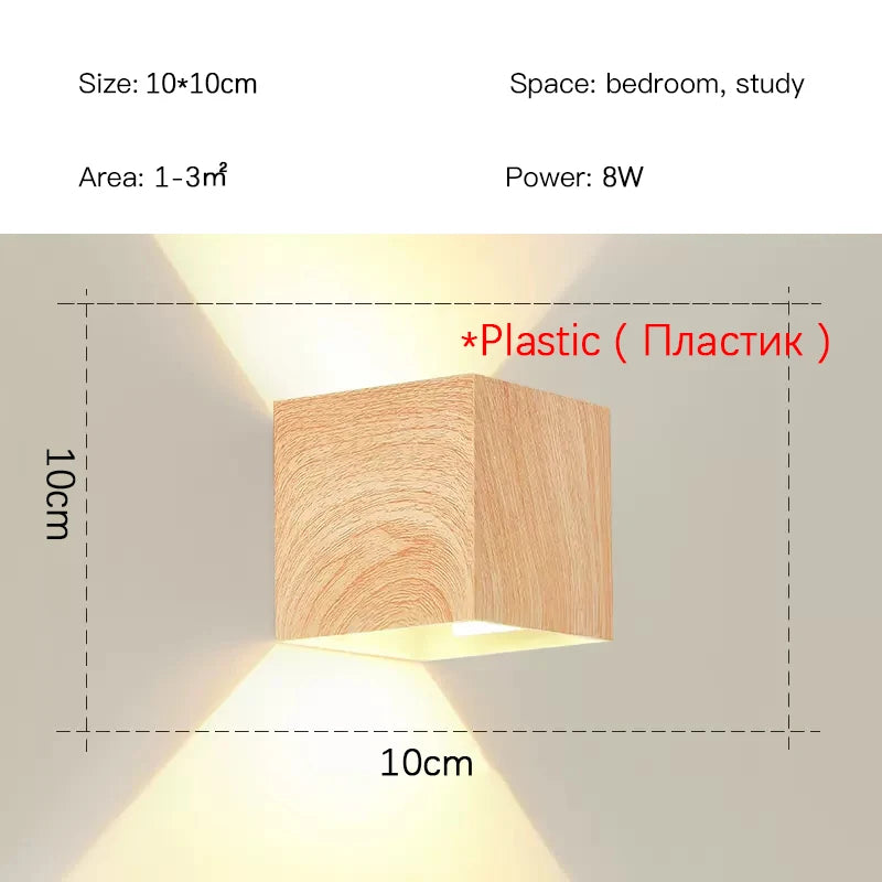 Suspension LED en bois design moderne, lumière blanche pour intérieur cosy