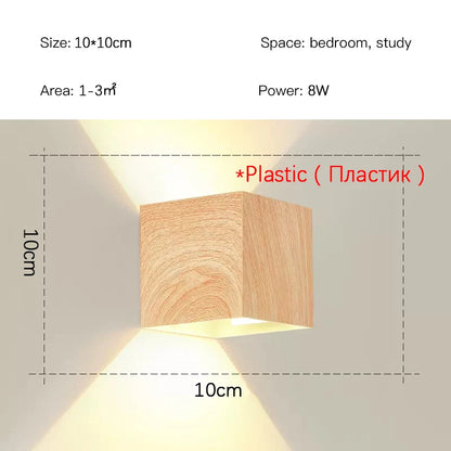 Suspension LED en bois design moderne, lumière blanche pour intérieur cosy
