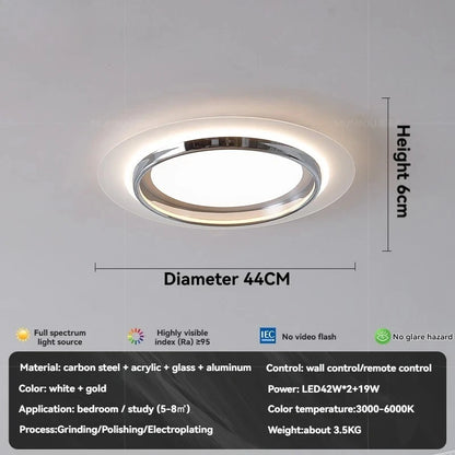 Plafonnier LED moderne en acrylique à coins arrondis, lumière chaleureuse pour intérieur élégant