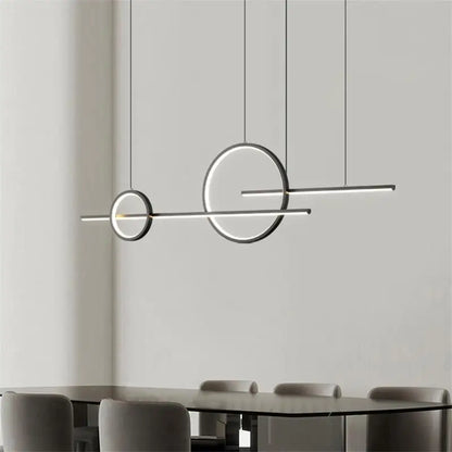 Suspension LED QIYIMEI en aluminium, lumière chaude pour salon et salle à manger