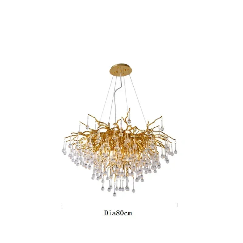 Lustre suspendu en cristal moderne américain pour salon et salle à manger