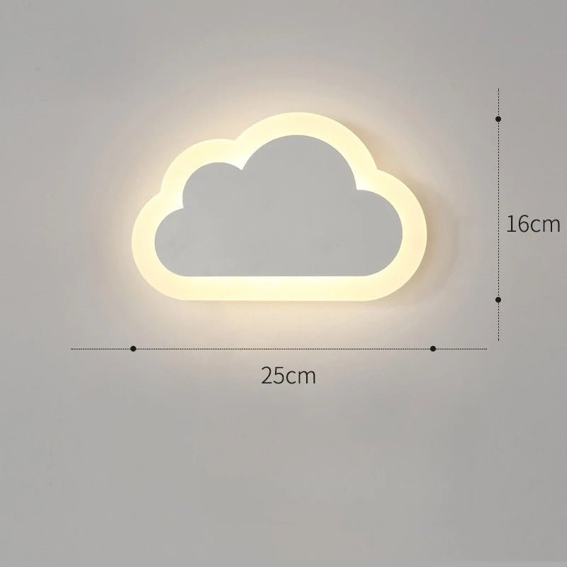 Applique Murale Nuage en Acrylique, Design Minimaliste pour Chambre d'Enfant