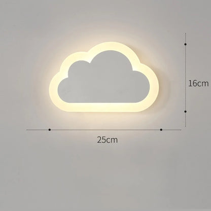 Applique Murale Nuage en Acrylique, Design Minimaliste pour Chambre d'Enfant