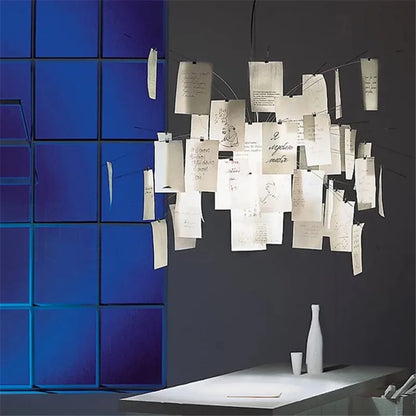 Suspension Zettel'z LED design Ingo Maurer, luminaire décoratif pour salon et cuisine