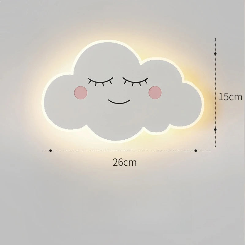Applique Murale Nuage en Acrylique, Design Minimaliste pour Chambre d'Enfant