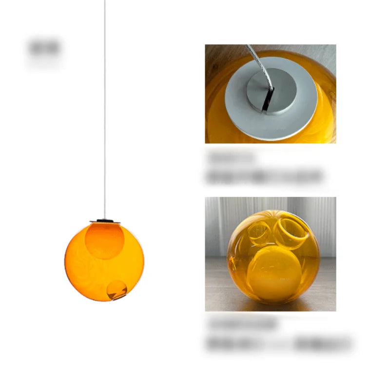 Suspension boule en verre design canadien pour salon et bar Villa