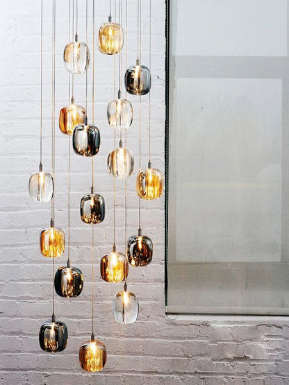 Suspension LED moderne en cristal K9, lumière chaude pour salon et salle à manger