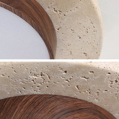 Plafonnier LED moderne en pierre style japonais pour salon et cuisine