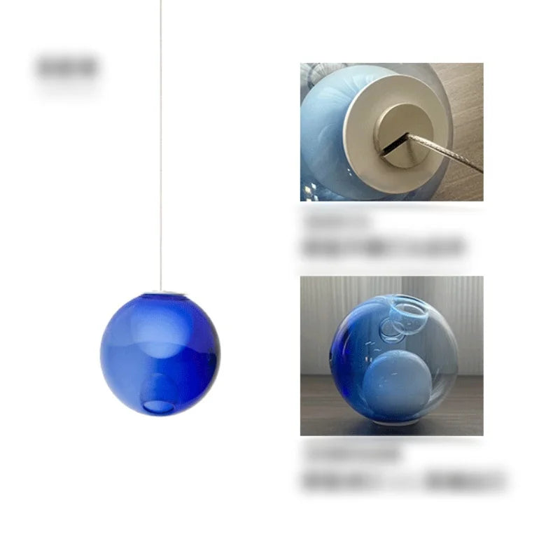 Suspension boule en verre design canadien pour salon et bar Villa