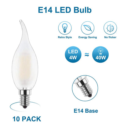 Ampoule LED bougie rétro dimmable C35 E14 4W 2700K blanc chaud - Luminous Place