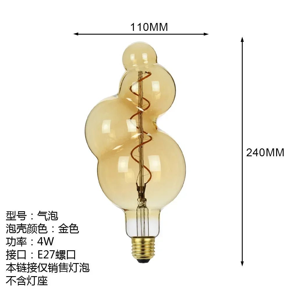 Ampoule LED Edison Rétro Globe à Intensité Réglable, Lumière Chaude, Style Ins - Luminous Place