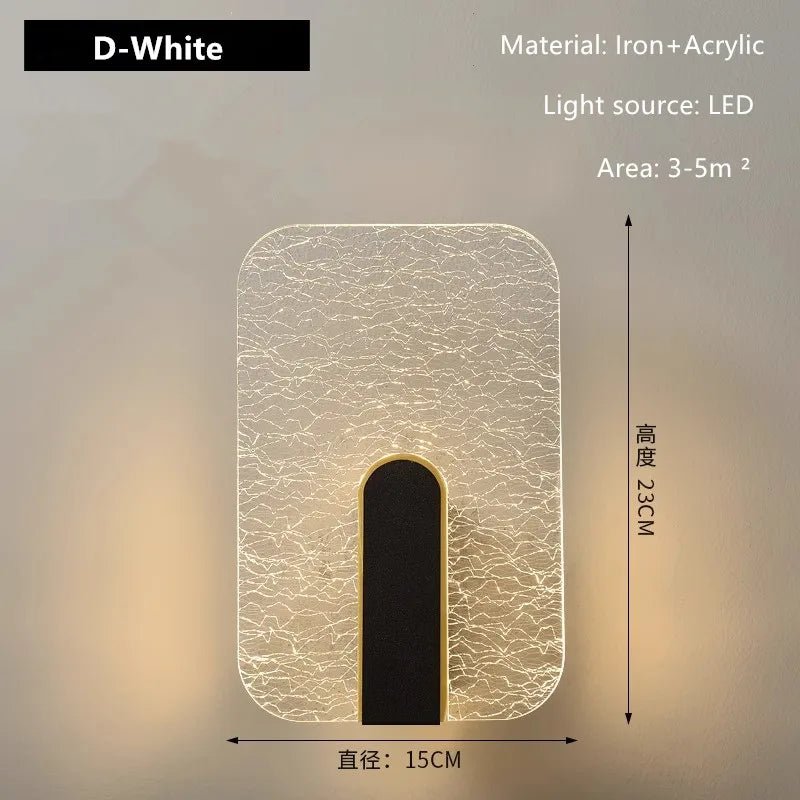 Applique Murale Acrylique Design Moderne pour Escalier et Salon, Lumière Chaude - Luminous Place