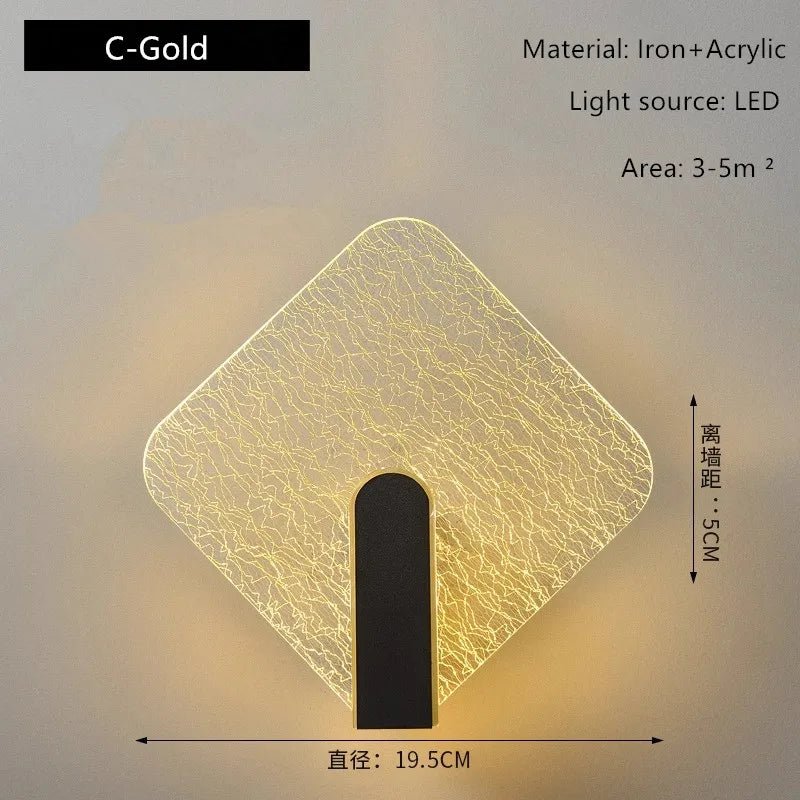 Applique Murale Acrylique Design Moderne pour Escalier et Salon, Lumière Chaude - Luminous Place