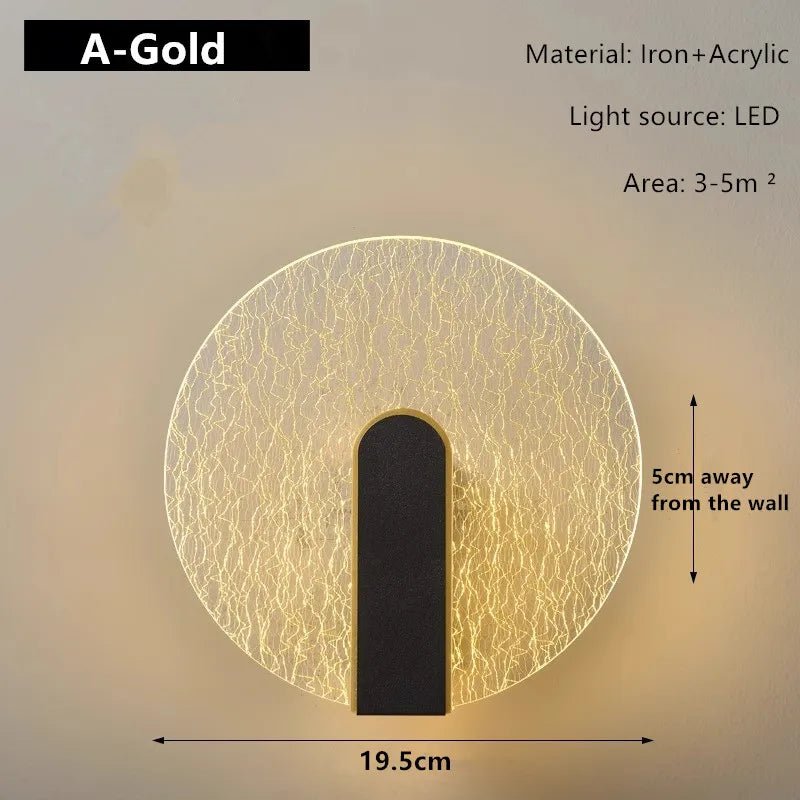 Applique Murale Acrylique Design Moderne pour Escalier et Salon, Lumière Chaude - Luminous Place