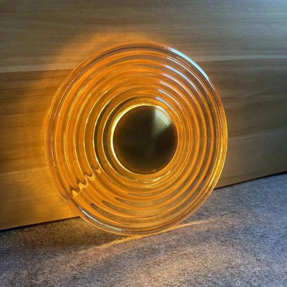 Applique Murale Circulaire en Verre Nordique Moderne à Lumière Chaude pour Intérieur - Luminous Place