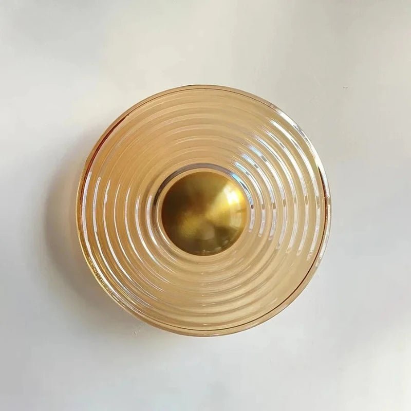 Applique Murale Circulaire en Verre Nordique Moderne à Lumière Chaude pour Intérieur - Luminous Place