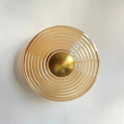 Applique Murale Circulaire en Verre Nordique Moderne à Lumière Chaude pour Intérieur - Luminous Place