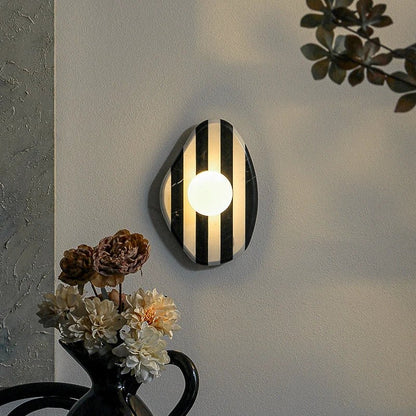 Applique Murale en Pierre Naturelle Rayée G9 Style Art Déco pour Intérieur - Luminous Place