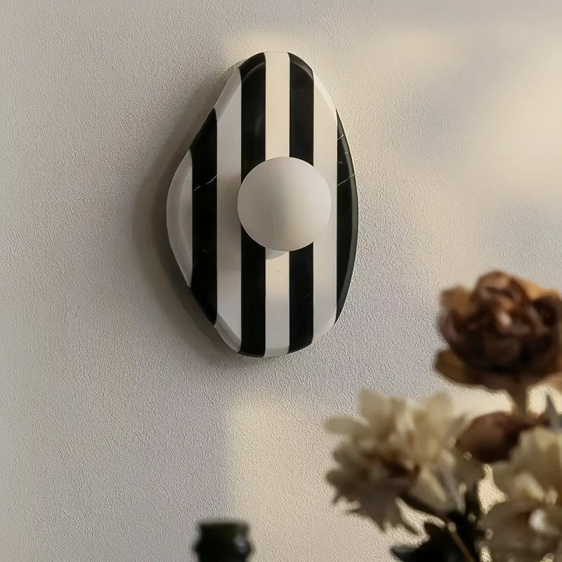 Applique Murale en Pierre Naturelle Rayée G9 Style Art Déco pour Intérieur - Luminous Place