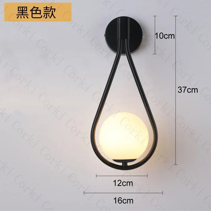 Applique Murale LED Boule de Verre Métal Moderne pour Salon et Chambre - Luminous Place