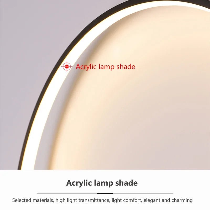 Applique Murale LED Circulaire Nordique en Acrylique, Luminaire Mural Design Moderne - Luminous Place