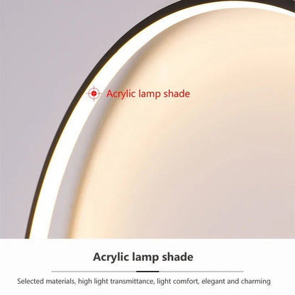 Applique Murale LED Circulaire Nordique en Acrylique, Luminaire Mural Design Moderne - Luminous Place
