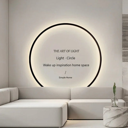 Applique Murale LED Circulaire Nordique en Acrylique, Luminaire Mural Design Moderne - Luminous Place