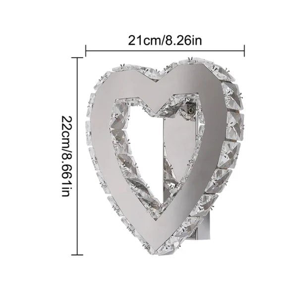 Applique Murale LED en Cristal Design Moderne Argent, Lumière Chaude Ambiante pour Chambre et Couloir - Luminous Place