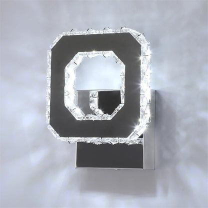 Applique Murale LED en Cristal Design Moderne Argent, Lumière Chaude Ambiante pour Chambre et Couloir - Luminous Place