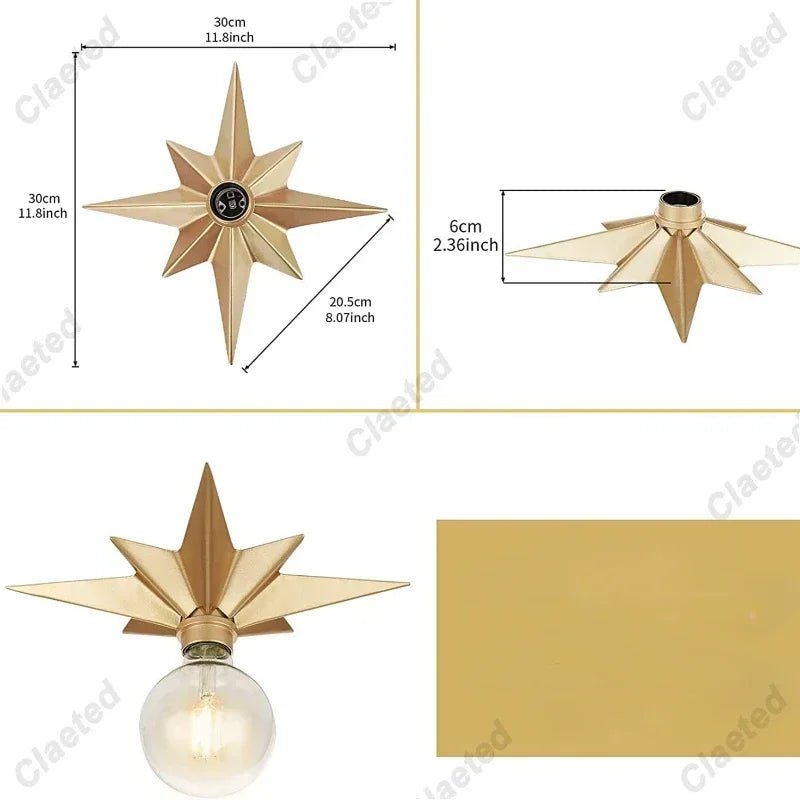 Applique Murale LED Étoile en Verre pour Salon et Chambre, Ambiance Élégante - Luminous Place