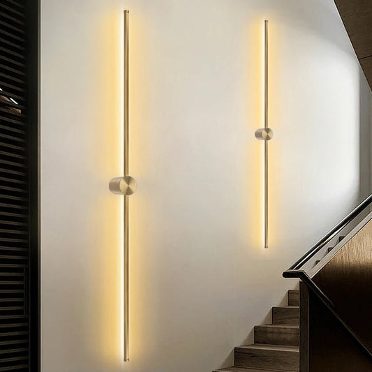 Applique Murale LED Moderne 100 - 120 cm Or et Blanc pour Intérieur - Luminous Place