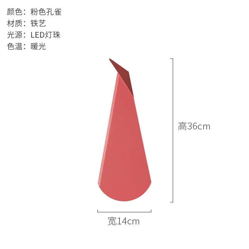 Applique Murale LED Moderne en Métal Or, Design Paon, Éclairage Chambre - Luminous Place